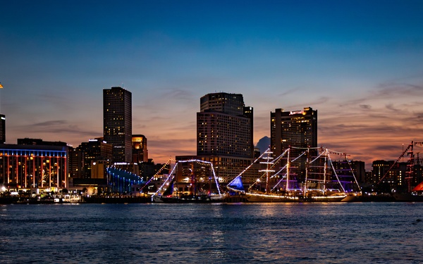 Fireworks Show over the Mississippi River in Celebration of SAIL250