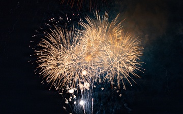 Fireworks Show over the Mississippi River in Celebration of SAIL250