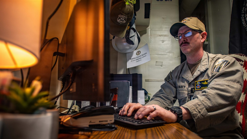 USS Gridley Conducts Administration Work