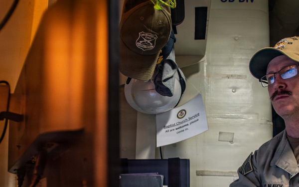 USS Gridley Conducts Administration Work