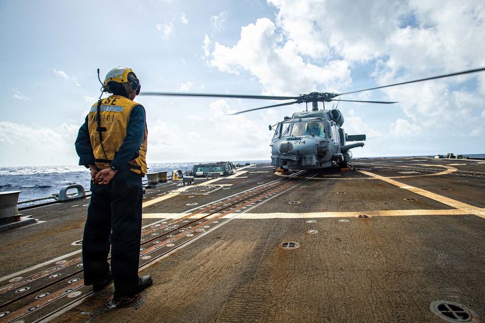 USS Gridley Conducts Flight Operations