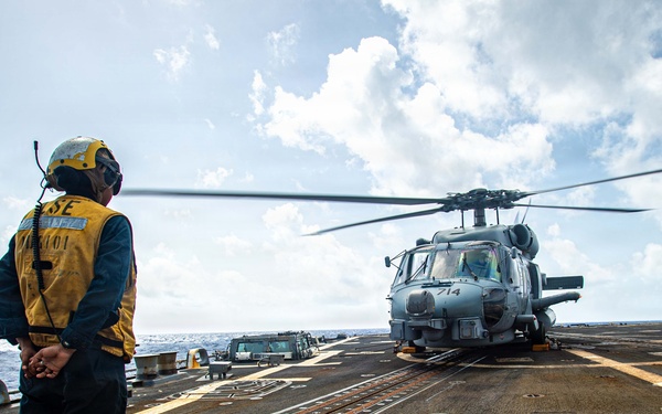 USS Gridley Conducts Flight Operations
