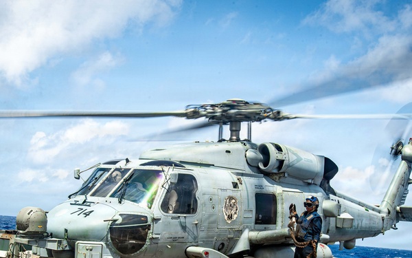 USS Gridley Conducts Flight Operations