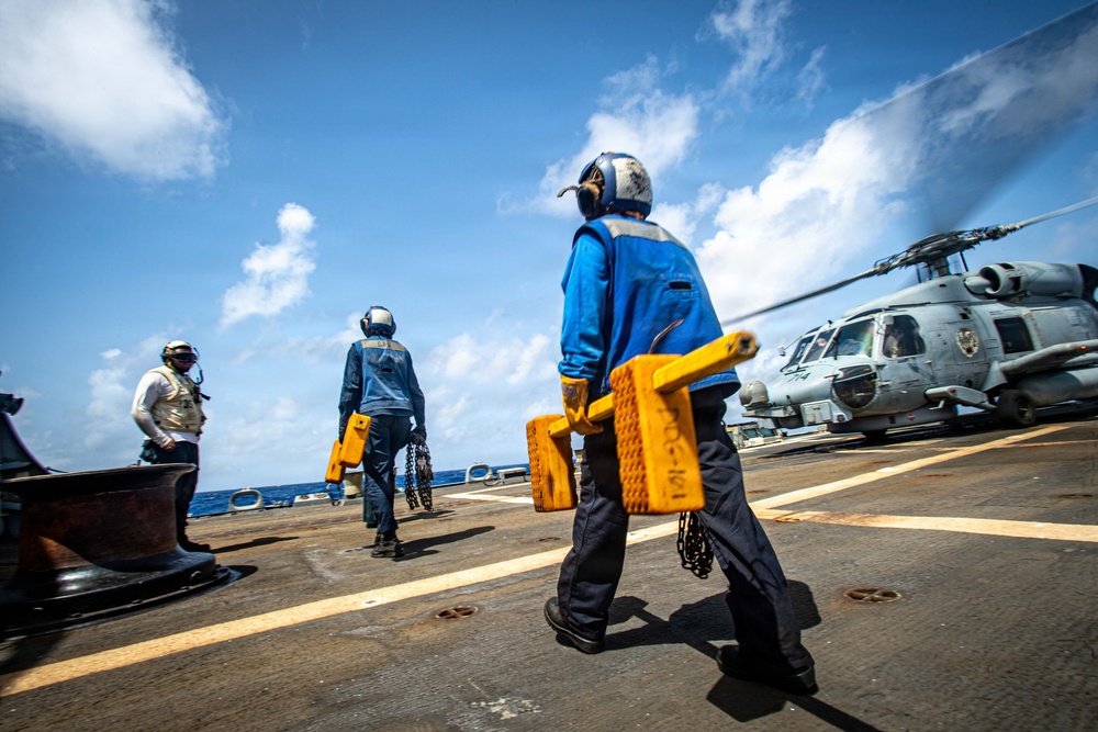 USS Gridley Conducts Flight Operations