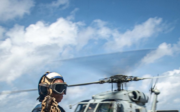 USS Gridley Conducts Flight Operations