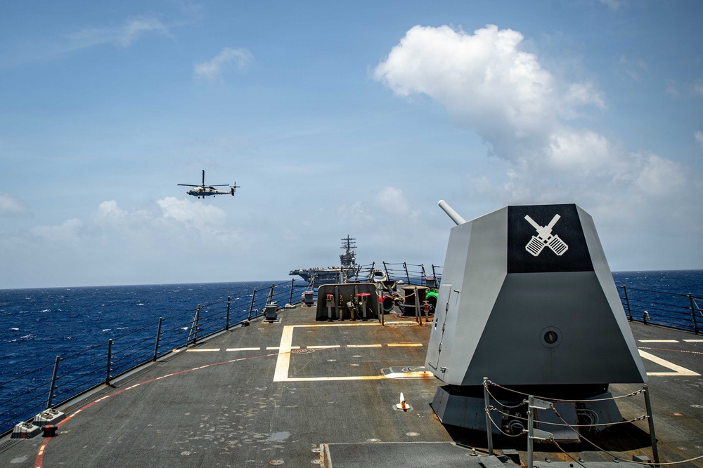 USS Gridley Conducts Sea Power Demonstration