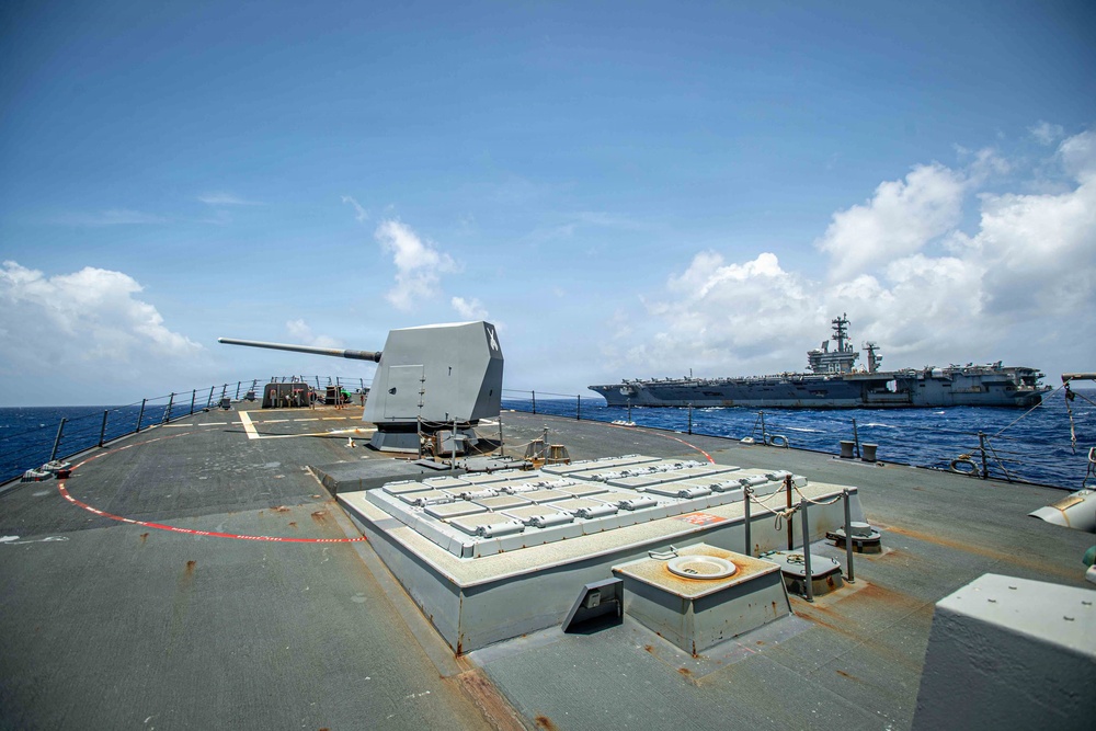 USS Gridley Conducts Sea Power Demonstration