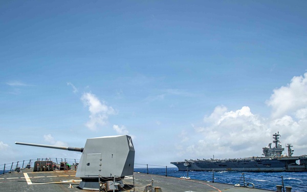 USS Gridley Conducts Sea Power Demonstration