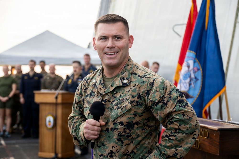 11th MEU Marines, Sailors Conduct Memorial Day PT Event Aboard USS Portland