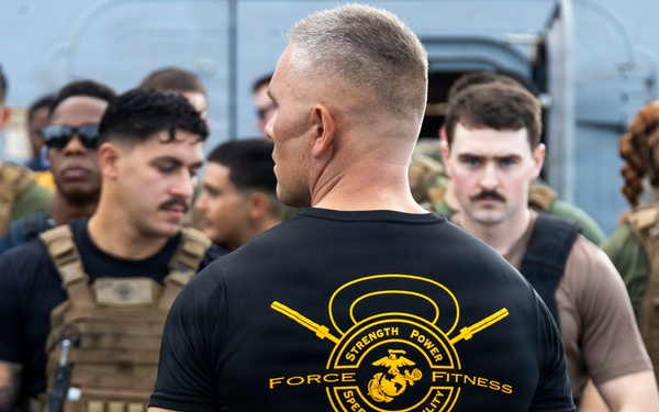 11th MEU Marines, Sailors Conduct Memorial Day PT Event Aboard USS Portland