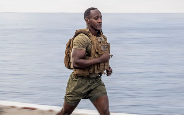 11th MEU Marines, Sailors Conduct Memorial Day PT Event Aboard USS Portland