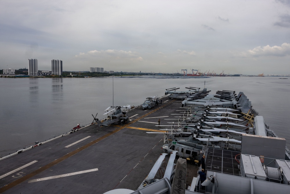 USS Boxer Transits Singapore Strait