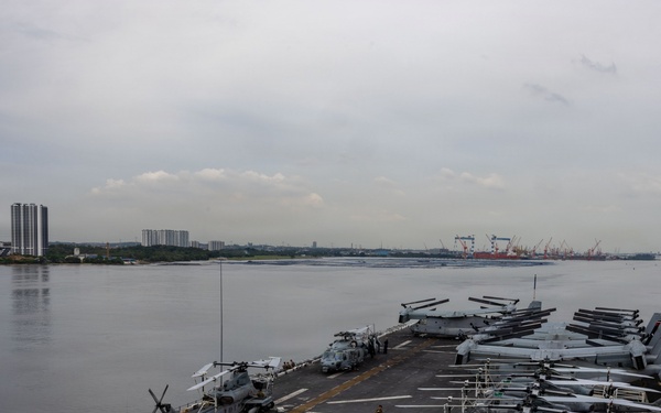 USS Boxer Transits Singapore Strait