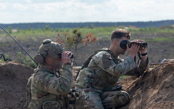 U.S., NATO partner forces conduct mortar fire at Pabradė Training Area, Lithuania