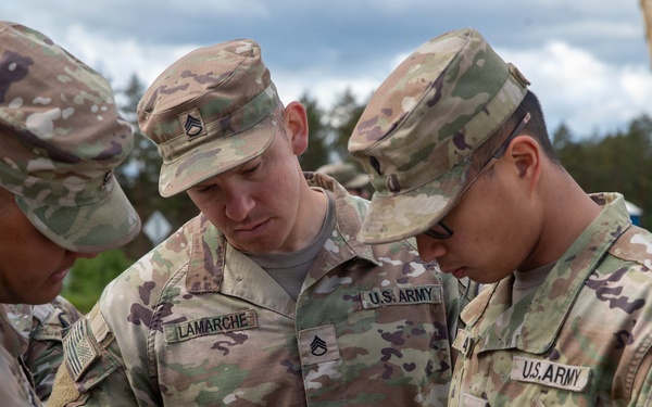 U.S. service members, NATO partner forces conduct Norwegian Foot March at Pabradė Training Area, Lithuania