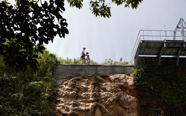 U.S. Marines with 12th LCT Refine their Rappel Techniques at Jungle Warfare Training Center