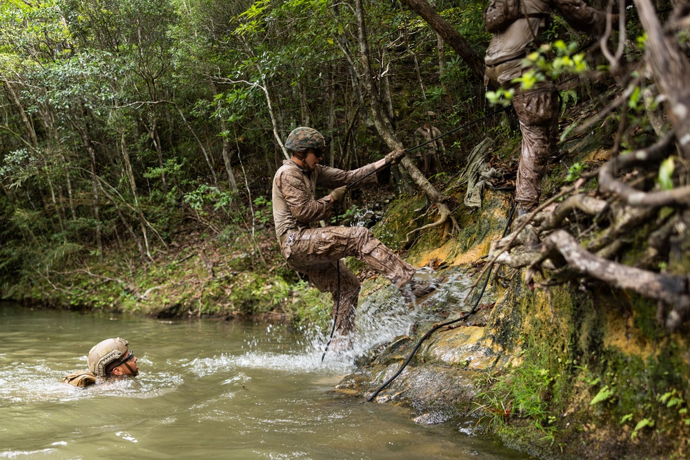 U.S. Marines with 12th LCT Participate in Survival Training at Jungle Warfare Training Center