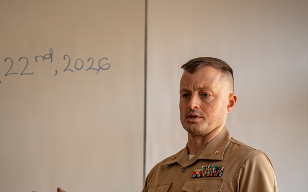 U.S. Marines visit students at Saint Joseph Schools in Château-Thierry, France