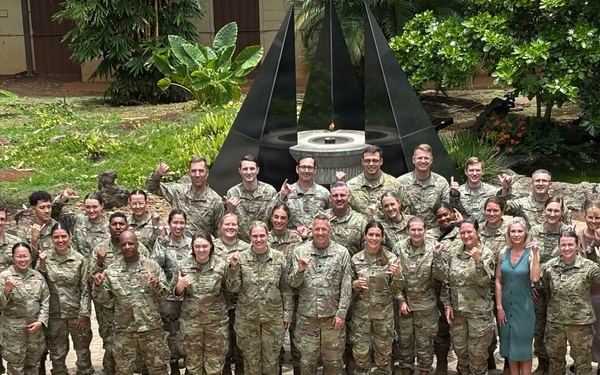 141st Air Refueling Wing Airmen Visit PACAF Headquarters During Training Deployment