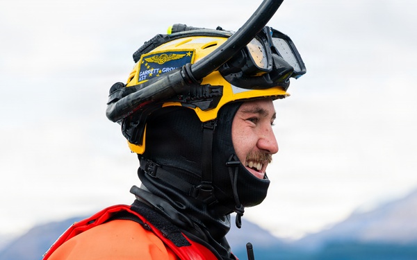 Coast Guard rescue swimmer engages with public at Kodiak Crabfest 2026