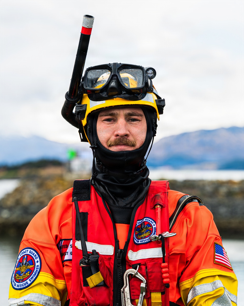Coast Guard rescue swimmer engages with public at Kodiak Crabfest 2026