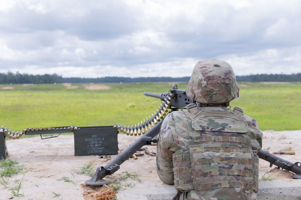 Fires M2 .50-Caliber Machine Gun