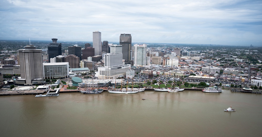 Coast Guard Conducts Aerial Operations for Sail 250