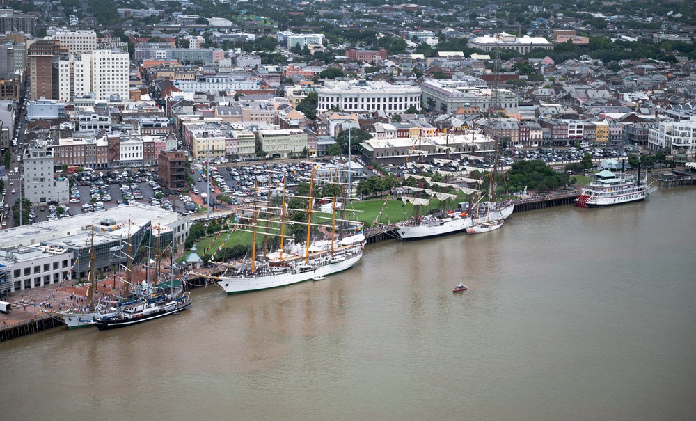 Coast Guard Conducts Aerial Operations for Sail 250