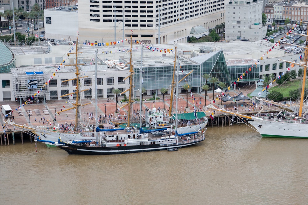 Coast Guard Conducts Aerial Operations for Sail 250