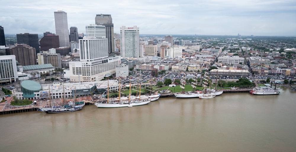 Coast Guard Conducts Aerial Operations for Sail 250
