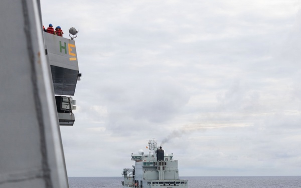 USS Portland Conducts Underway Replenishment with Motor Vessel Asterix