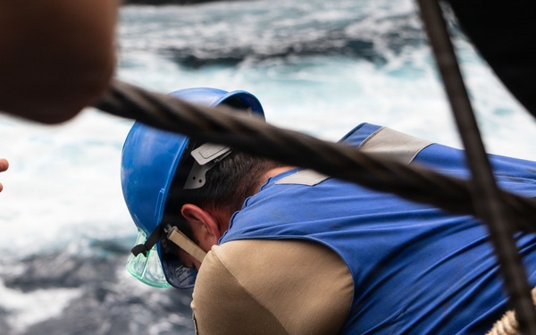 USS Portland Conducts Underway Replenishment with Motor Vessel Asterix