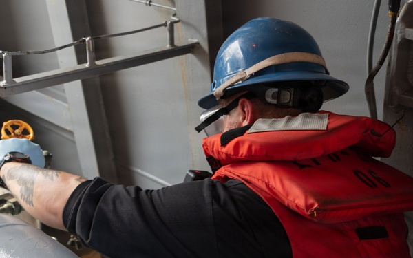 USS Portland Conducts Underway Replenishment with Motor Vessel Asterix
