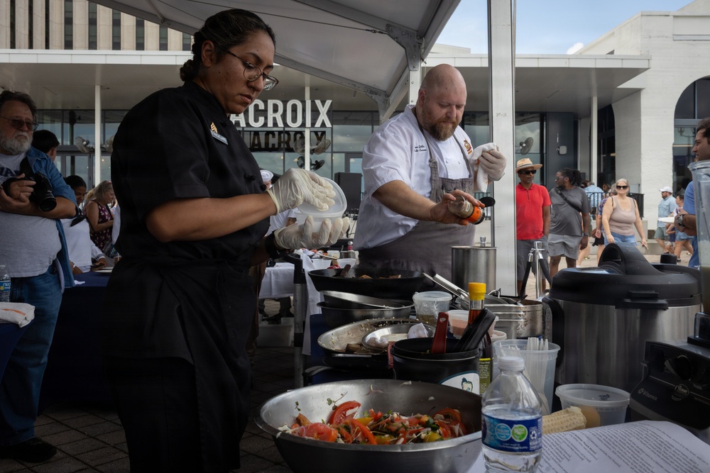 Sail 250 New Orleans hosts Service Members, Local Chefs During Seafood Cookoff