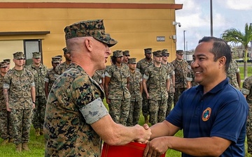 Bachelor Housing Director recognized during unit formation