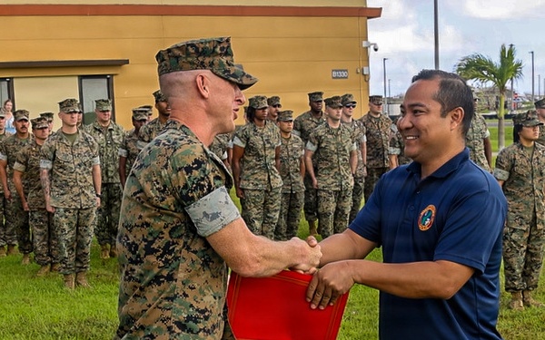 Bachelor Housing Director recognized during unit formation