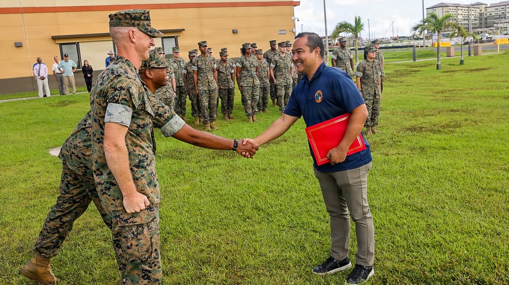 Bachelor Housing Director recognized during unit formation