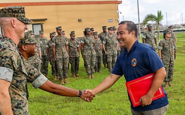 Bachelor Housing Director recognized during unit formation