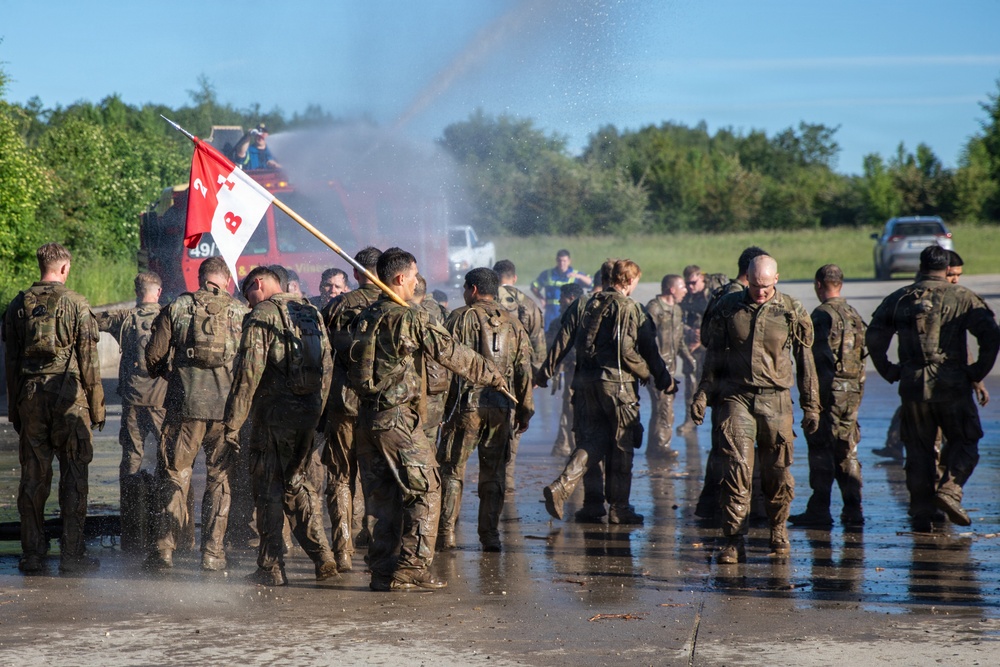 Dragoon Week: 2nd Cavalry Regiment Soldiers conduct decontamination lane training during the Dragoon Charge event