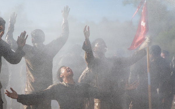 Dragoon Week: 2nd Cavalry Regiment Soldiers conduct decontamination lane training during the Dragoon Charge event