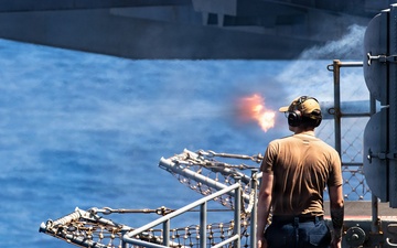 George Washington conducts live-fire CIWS tests
