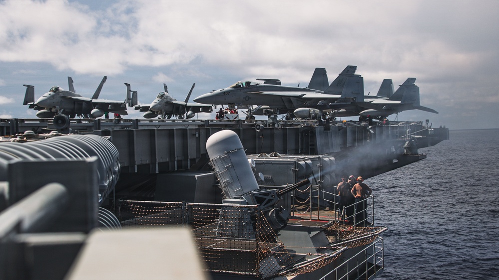George Washington conducts live-fire CIWS test