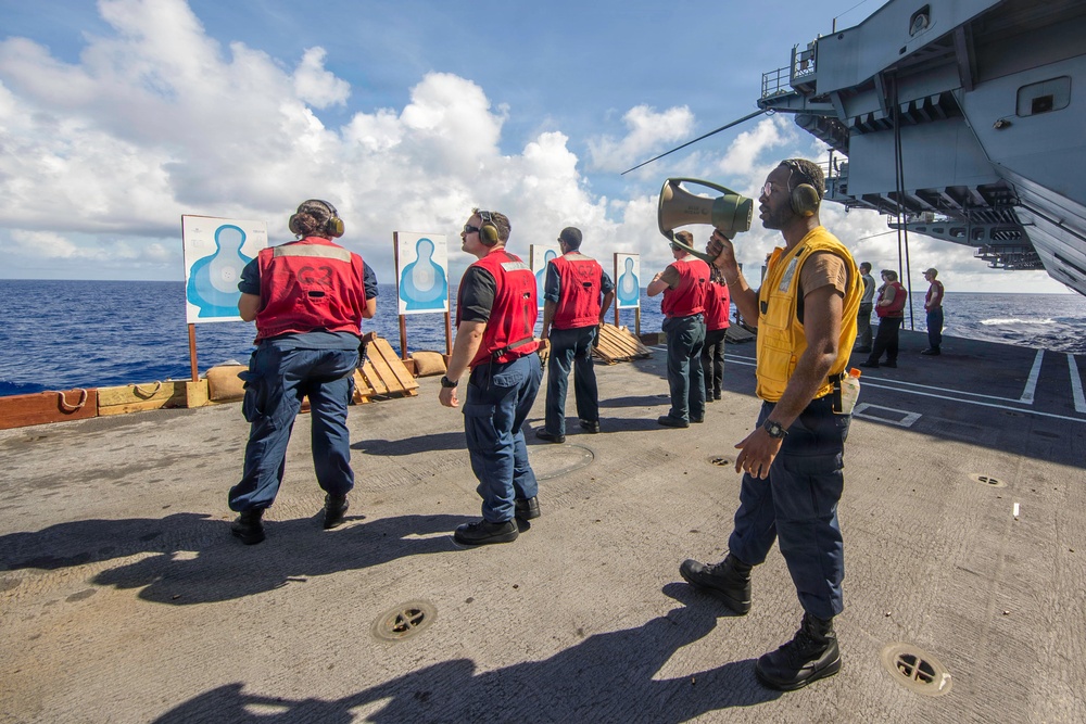 George Washington Sailors Participate in Live-Fire Exercise