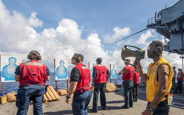 George Washington Sailors Participate in Live-Fire Exercise