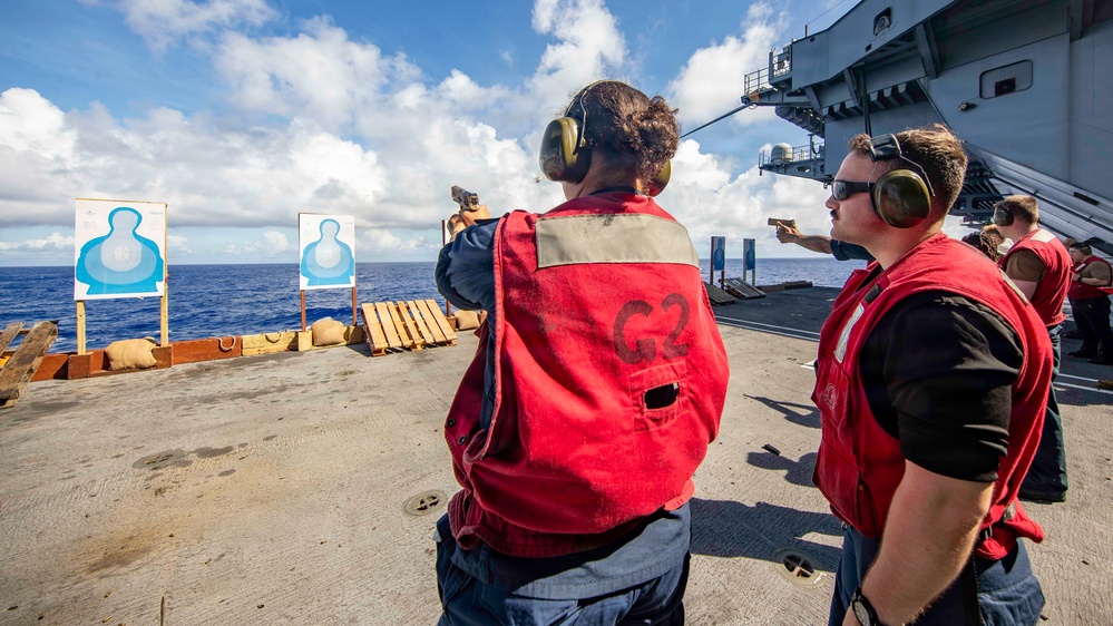 George Washington Sailors Participate in Live-Fire Exercise