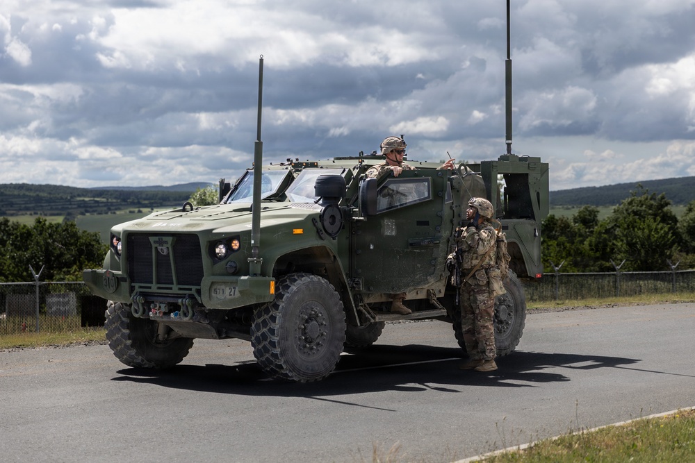 36th Infantry Regiment Soldiers conduct base defense training at NSTA, Bulgaria