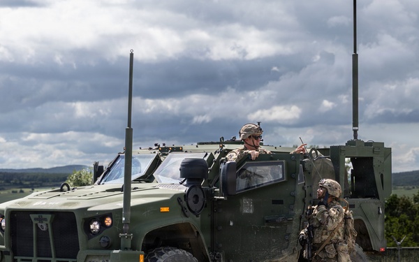36th Infantry Regiment Soldiers conduct base defense training at NSTA, Bulgaria