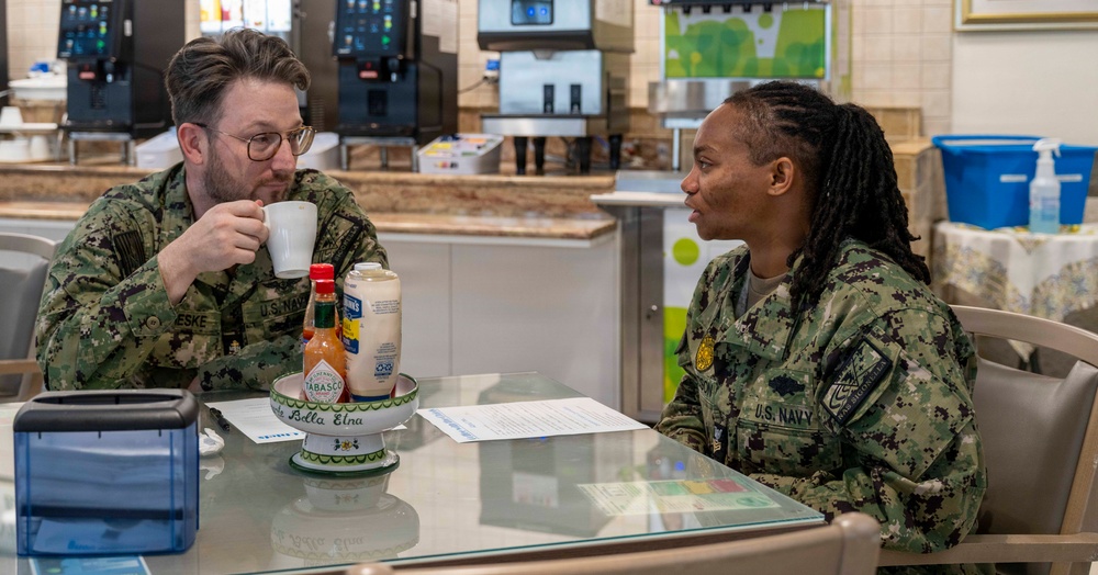 NAS Sigonella Sailor 360 Coffee with the Chiefs