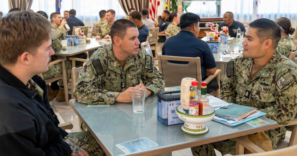 NAS Sigonella Sailor 360 Coffee with the Chiefs