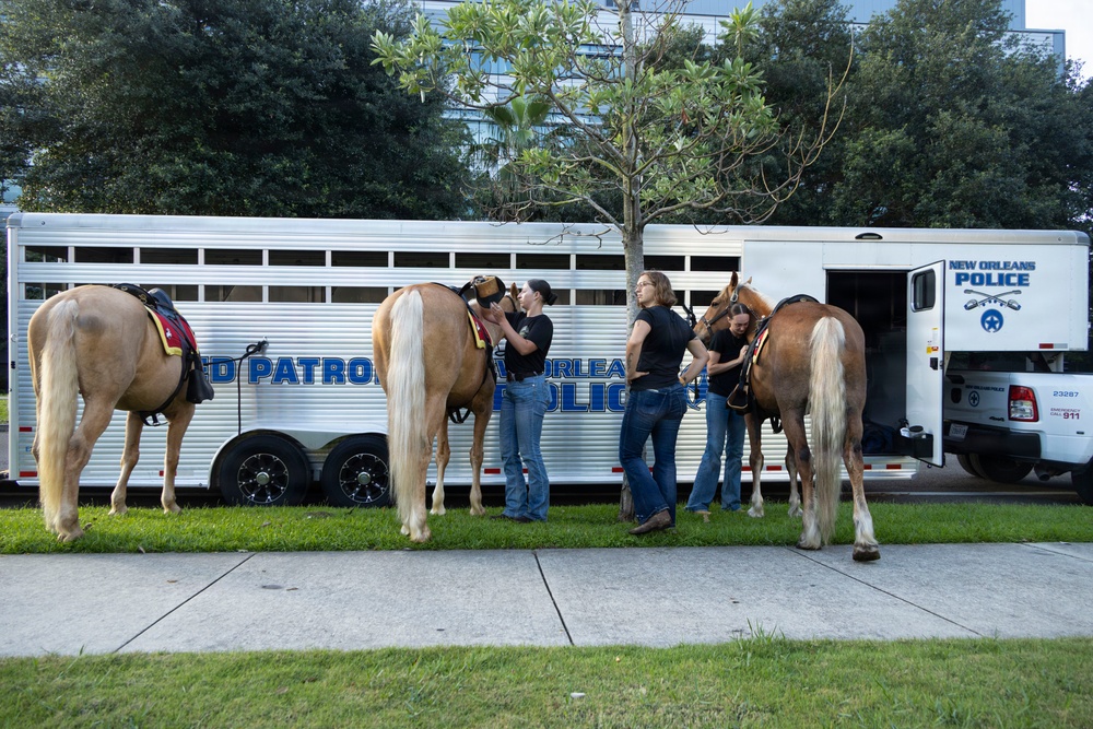 Mounted Color Guard participates in Sail 250 New Orleans